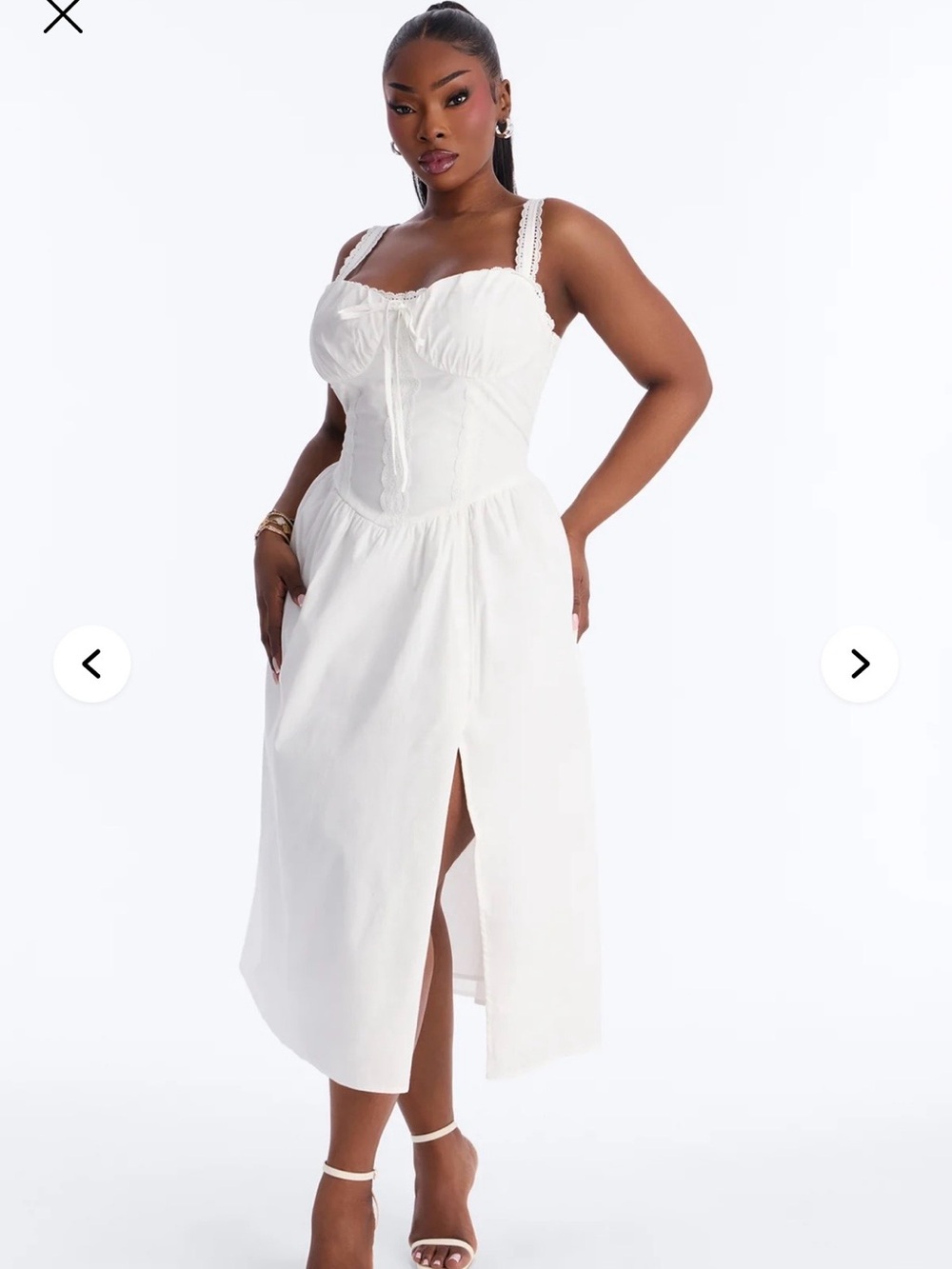 HYFVE Lace Corset Midi Dress NWOT